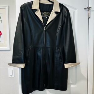 Italian Leather Vintage Trench Coat
